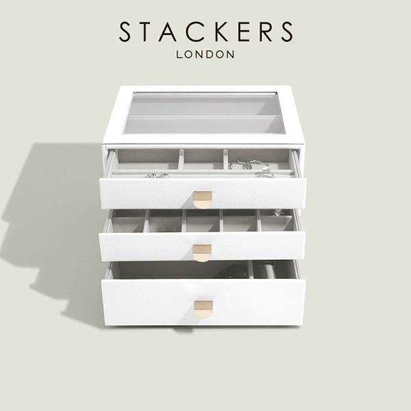 【STACKERS】ドロワージュエリーボックス 選べる3個セット ホワイト　ペブル　White Pe...