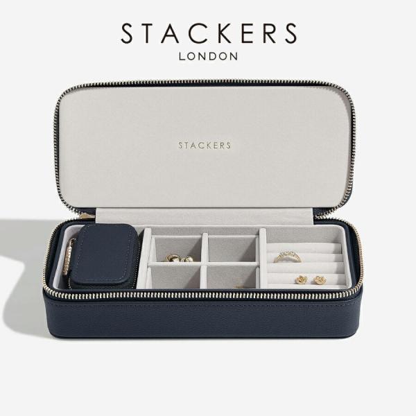 【STACKERS】トラベル ジュエリーボックス L ネイビーペブル Navy Pebble スタッ...