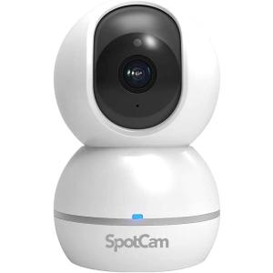 SpotCam Eva 2室内用1080p FHDナイトビジョン通話機能動態と音声アラートパンチルト人間追跡機能無料録画プラン付き無線家用カメラ