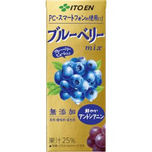 伊藤園 ブルーベリーぶどうmix 紙パック 200ml×12本セット アントシアニン