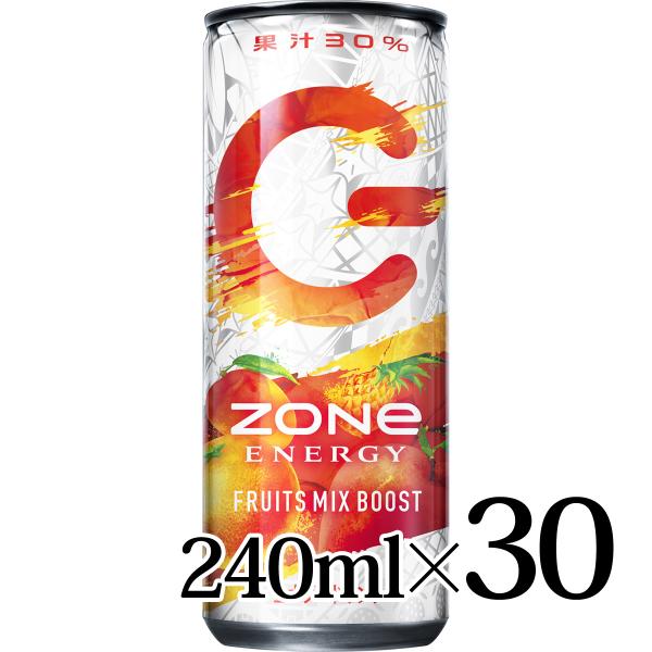 ZONe ENERGY FRUITS MIX BOOST エナジードリンク 240ml×30本入箱 ...