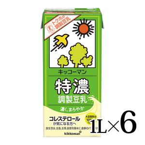 キッコーマン豆乳 特濃調製豆乳 1000ml 6本セット 常温 トクホ 特定保健用食品｜カブセンターYahoo!店