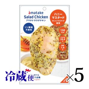 サラダチキン アマタケ ハニーマスタード味 5個セット グレインマスタード使用 甘竹 サラダ まとめ買い 冷蔵 機能性表示食品｜lalasite