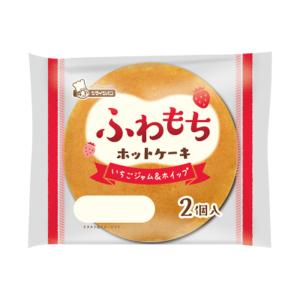 8月28日まで販売 ふわもちホットケーキ いちごジャム&ホイップ2個入 シライシパン 岩手県 シライシ｜lalasite