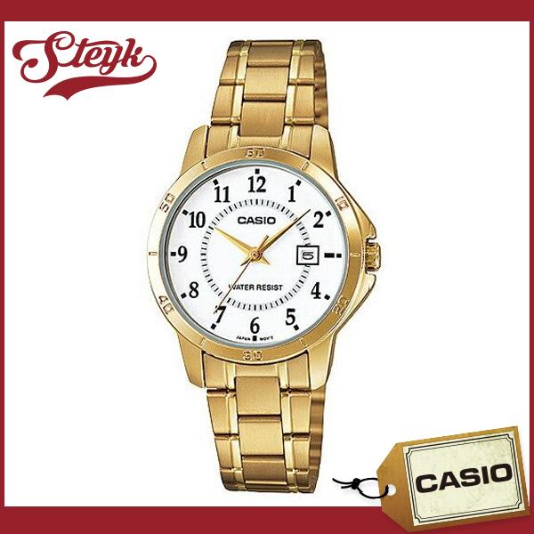 CASIO LTP-V004G-7B カシオ 腕時計 アナログ  レディース ホワイト ゴールド
