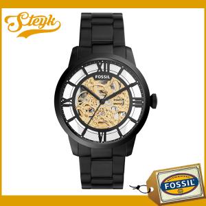 FOSSIL ME3197 フォッシル 腕時計 アナログ TOWNSMAN 自動巻き メンズ ブラック ゴールド｜lalastore
