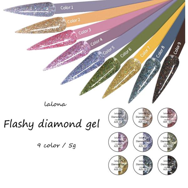 ラローナ [ LALONA ] フラッシーダイヤモンドジェル ( A25 )( 5g ) ラメカラー...