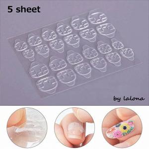 [ 付け爪用 ] ネイルチップ両面テープ ( クリア ) ( 5シート )ネイルチップ/ジェルネイル/サンプルチップ/足爪チップ/デザインチップ/フルカバー