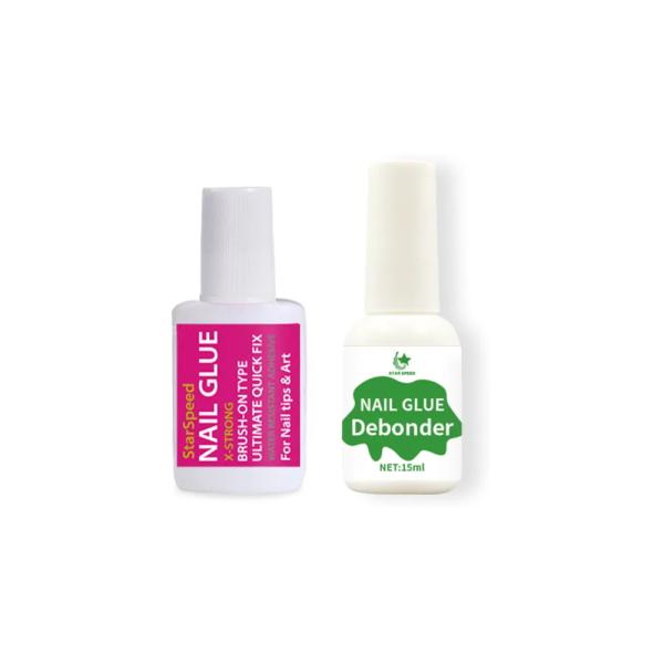 スタースピード [LALONA] ネイルグルー &amp;リムーバー ( ブラシタイプ ) ( 15ml セ...