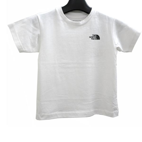 ザノースフェイス Tシャツ 半袖 クルーネック ホワイト ブラックロゴ サイズ 100 95-105...