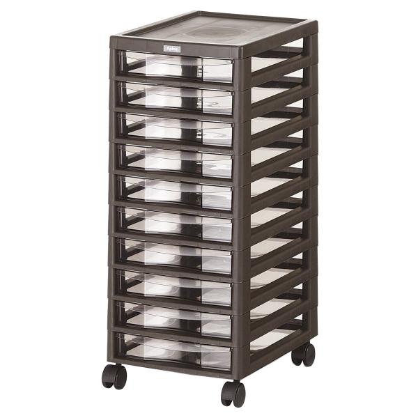 JEJ アプロス A4 浅型 10段 ダークブラウン 1020240