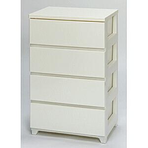 JEJ カラースタイルチェスト4段 ホワイト