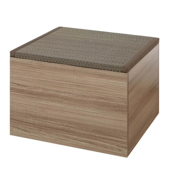 畳ボックス ハイ グレー い草ブラウン 「メーカー直送・代引不可・置配不可・配送地域限定」