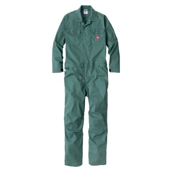ディッキーズ Dickies ストレッチCVC長袖ツナギ グリーン M D-746