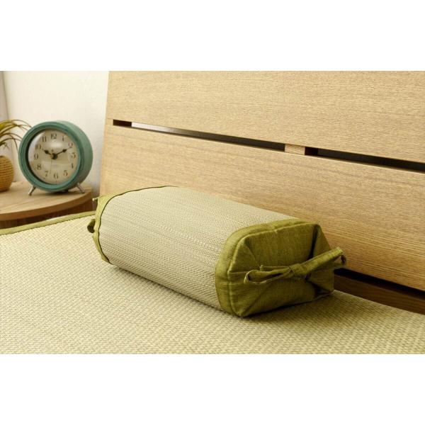 い草枕 リズム 角枕 約30×15cm 国産 グリーン 「メーカー直送・代引不可・置配不可・配送地域...
