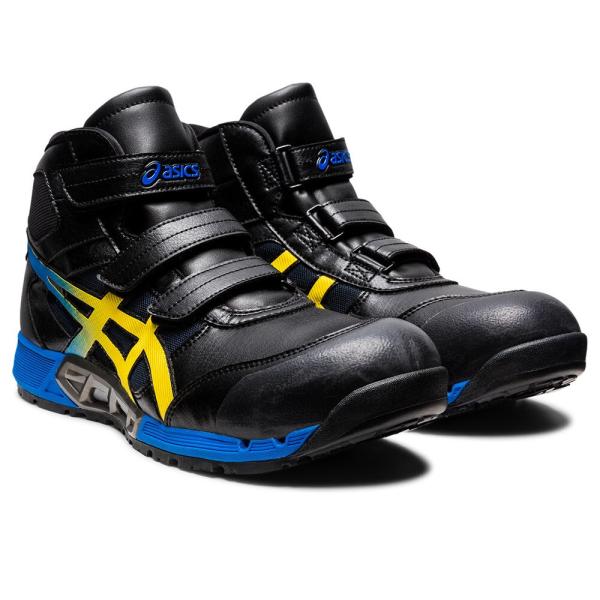 「在庫限り」アシックス 安全靴 ウィンジョブ CP308 AC ブラック×ヴァイブラントイエロー 2...