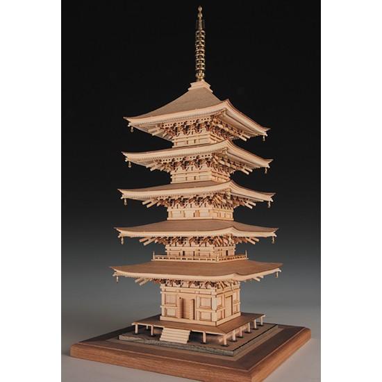 ウッディジョー 木製建築模型 「1/75 瑠璃光寺 五重塔」レーザーカット加工