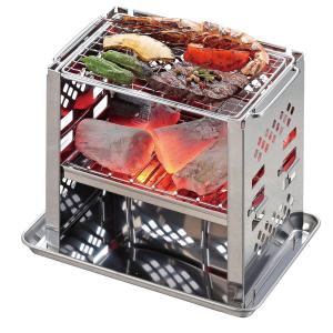 キャプテンスタッグ BBQステンレス角型トレー...の詳細画像2