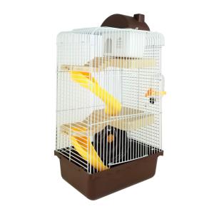 ハムスターケージ 3階建て 幅240×奥行165×高さ440mm ブラウン 小動物用 CH260-BR 当社オリジナル