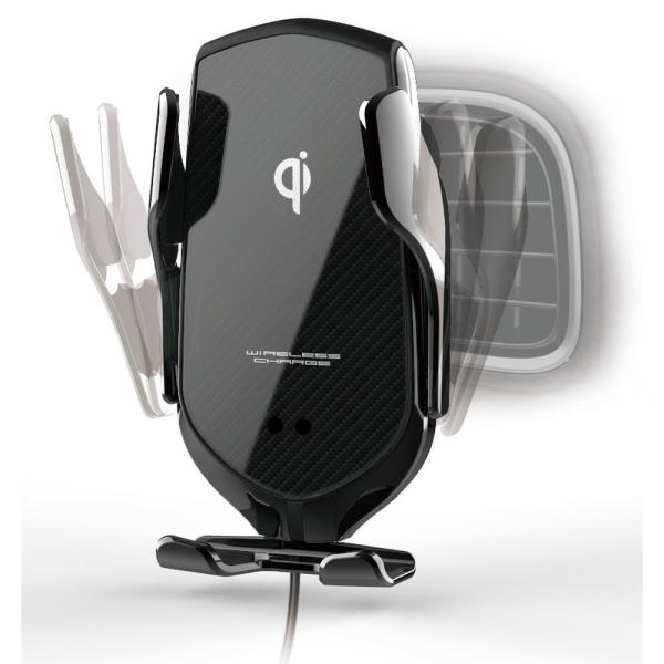 カシムラ ワイヤレス充電器 自動開閉ホルダー エアコン取付 KW-12