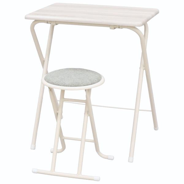 エイ・アイ・エス 折りたたみテーブル・チェアセット グレー FTC-02 GY 「メーカー直送・代引...