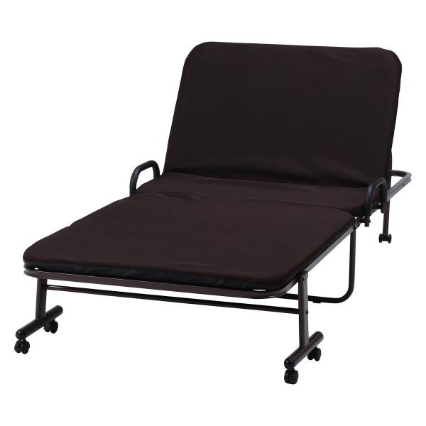 不二貿易 ワンタッチベッド フリーロック42段 高床タイプ KJ-120H-42-BR 「メーカー直...