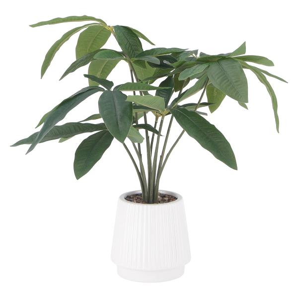 欠品 次回3月下旬予定  不二貿易 フェイクグリーン パキラ セラミックポット FB-370714 ...