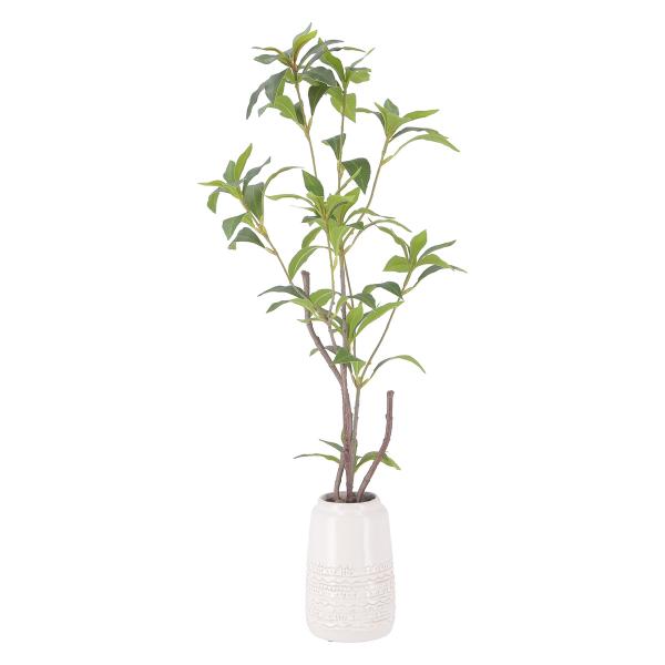 欠品 次回3月下旬予定  不二貿易 フェイクグリーン ギンモクセイ セラミックポット FB-3091...