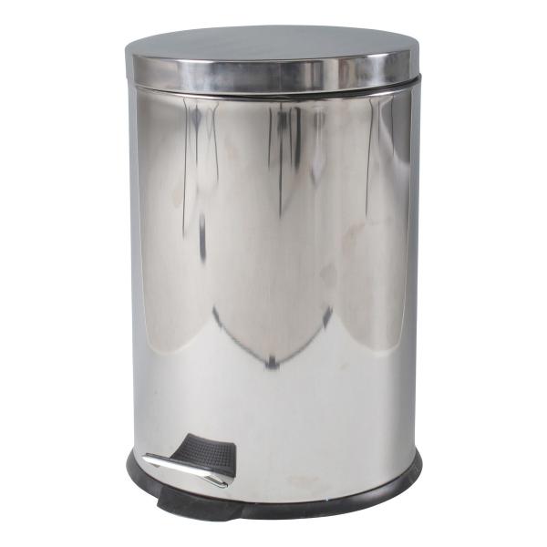 不二貿易 ステンレス ラウンドペダルペール 20L FTB001-20 「メーカー直送・代引不可・置...
