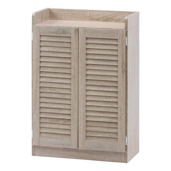 不二貿易 ルーバーシューズボックス オープントップ ホワイトオーク SBO-6033WH 「メーカー...