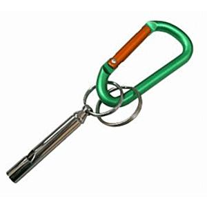 山菜採り用品 ホイッスル カラビナ付き HS-2