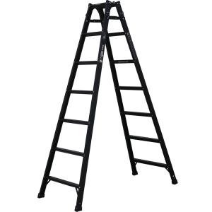 アルインコ はしご兼用脚立 7尺 ブラック KUR210 「メーカー直送・代引不可」｜lamd2