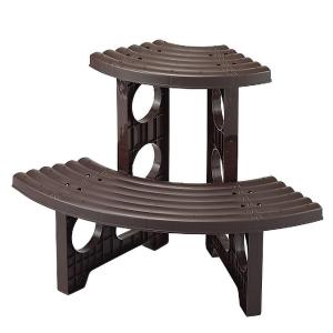 ベストコ ボタニカルスタイル サークルスタンド 2段 幅650mm 奥行380mm フラワースタンド 花台 MA-2272