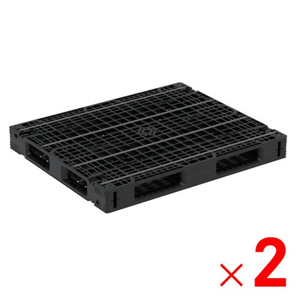 「法人限定」サンコー パレット R4-1012-9 再生ブラック 812281-01 ×2個 セット...