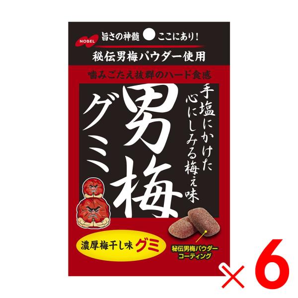 ノーベル製菓 男梅グミ  41g×6個 セット販売