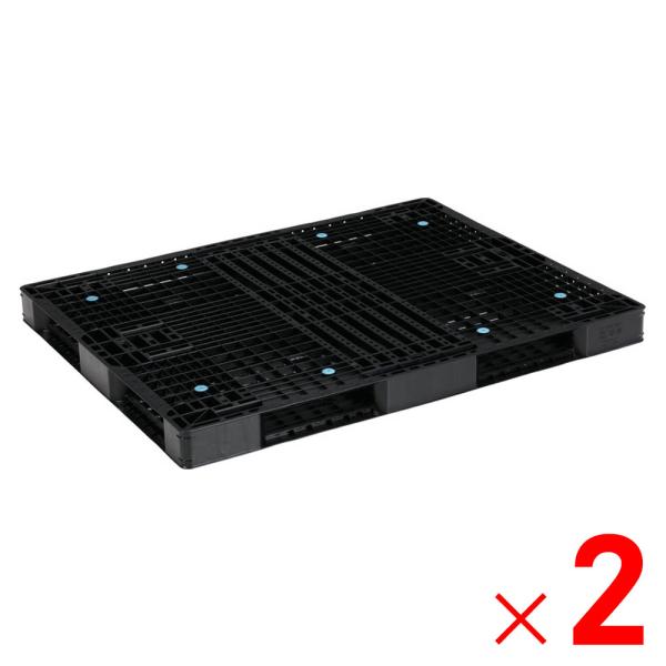 「法人限定」サンコー パレット R4-1114-6 再生ブラック 816352-00 ×2個 セット...