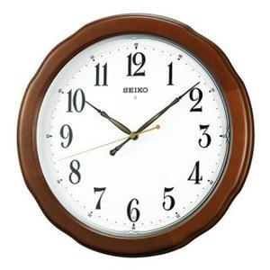 CASIO（カシオ） 掛け時計 ブラウン アナログ 木目 29.5cm 静音 連続