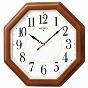 CITIZEN（シチズン） 電波クロック 木枠 八角型 大 壁掛け時計 : HD