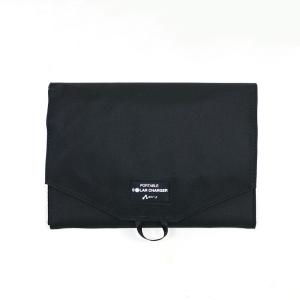 23/6/2廃番 エアージェイ ポータブルソーラー充電器 14W BK AJ-SOLAR14W-BK