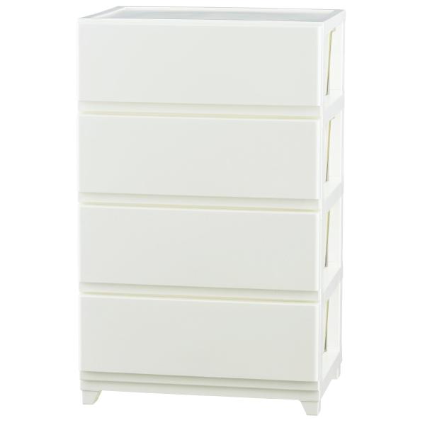 「在庫限り」JEJ デコニー ワイドチェスト 4段 WH ホワイト DWC-4 WH