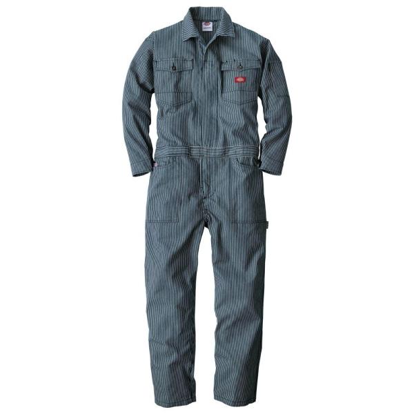 ディッキーズ Dickies ストレッチヒッコリー ツナギ ネイビー L D-716