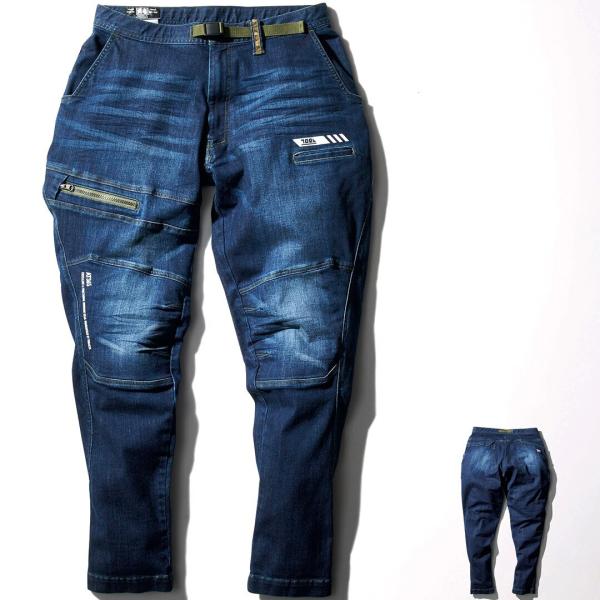 寅壱 デニムトラスタイルパンツ 紺 Lサイズ 8830-720