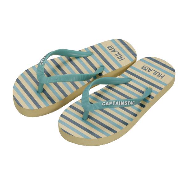 キャプテンスタッグ HULA ビーチサンダル JS ボーダー UX-1211