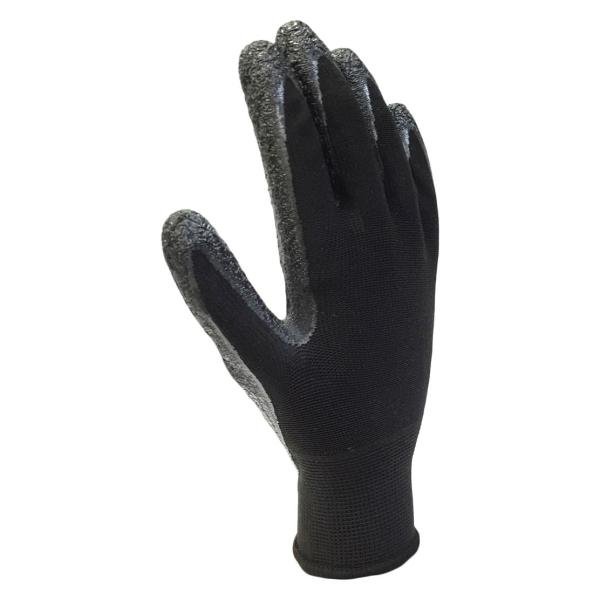 カヴァーワーク 作業用手袋 業務用13G天然ゴム背抜き Sサイズ 1双 ブラック FT-3321