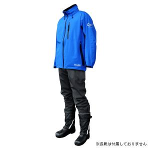 COVER WORK(カヴァーワーク) レインウェア ストレッチ Sサイズ ブルー アクロスレイン 雨具 上下 AG-8000｜lamd