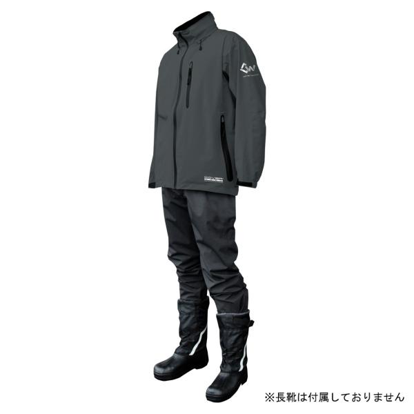 カヴァーワーク レインウェア ストレッチ 5L チャコールグレー アクロスレイン 雨具上下 AG-8...