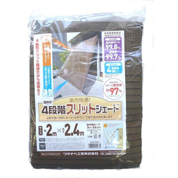 ワタナベ工業 4段階スリットシェード 遮光・日よけ 2mｘ2.4m ASS-2024