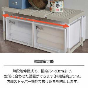 「在庫限り」天馬 ピタッ!と伸びるん棚 2台入の詳細画像3