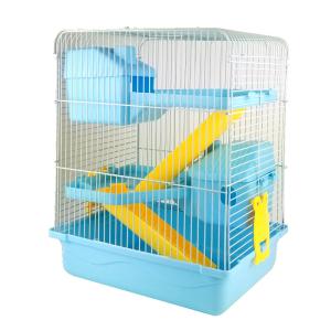 ハムスターケージ 3階建て 幅290×奥行225×高さ380mm ブルー 小動物用