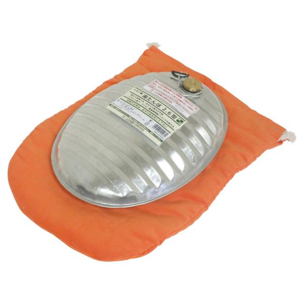 北陸土井工業 トタン湯たんぽ 2.6型 湯たんぽ袋付 直火・IH対応